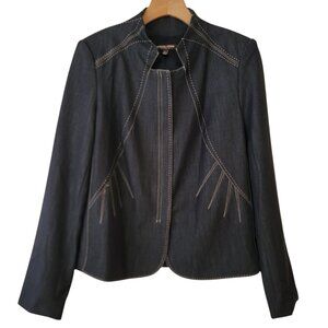 Adrienne Vittadini Design Blazer Suit Jacket Size 8 NWOT Charcoal Gray